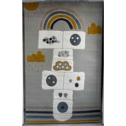 سجاد تركي اطفال كيدز 1001 اللون رصاصي مقاس 120*170