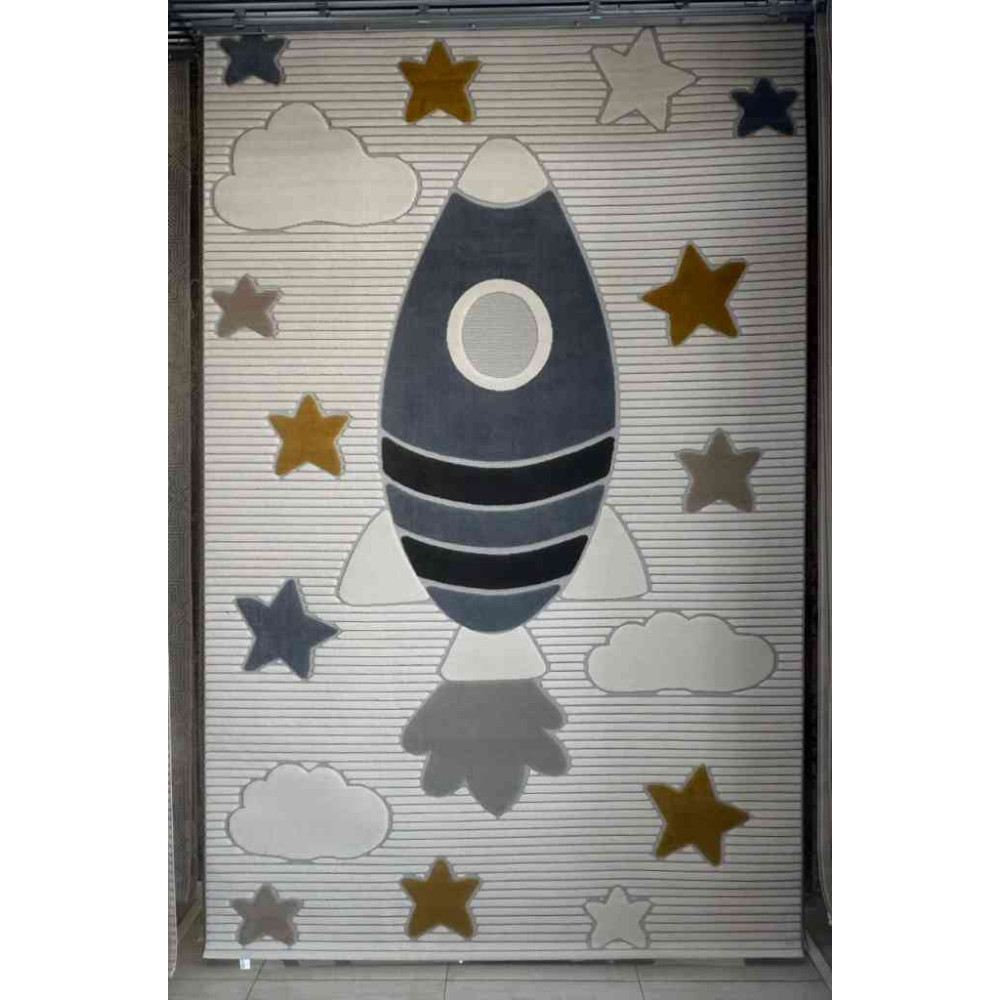 سجاد تركي اطفال كيدز 1005 اللون كريم مقاس 80*150