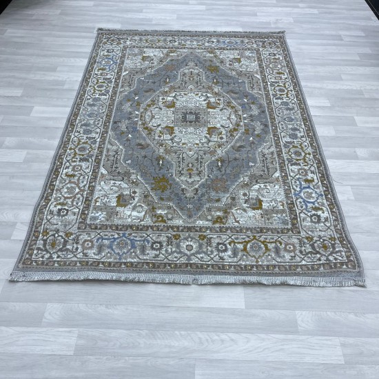 Bohemian Turkish Liva Carpet 1632A Gray Size 100*300