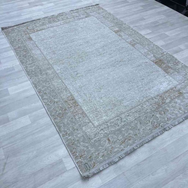 سجاد تركي لوتس 1382B رصاصي فاتح اخضر مقاس 120*170