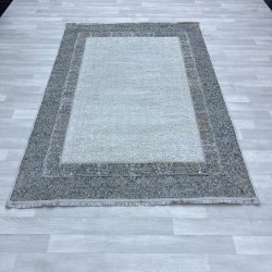 سجاد تركي لوتس 1382B رصاصي غامق اخضر مقاس 100*300
