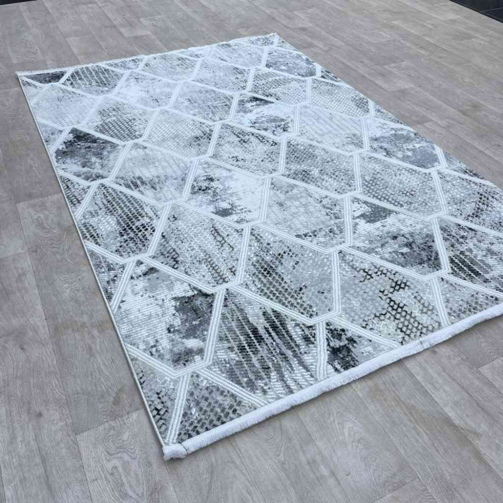 سجاد تركي موطو 051940 رمادي درجة اولا  مقاس 120*170