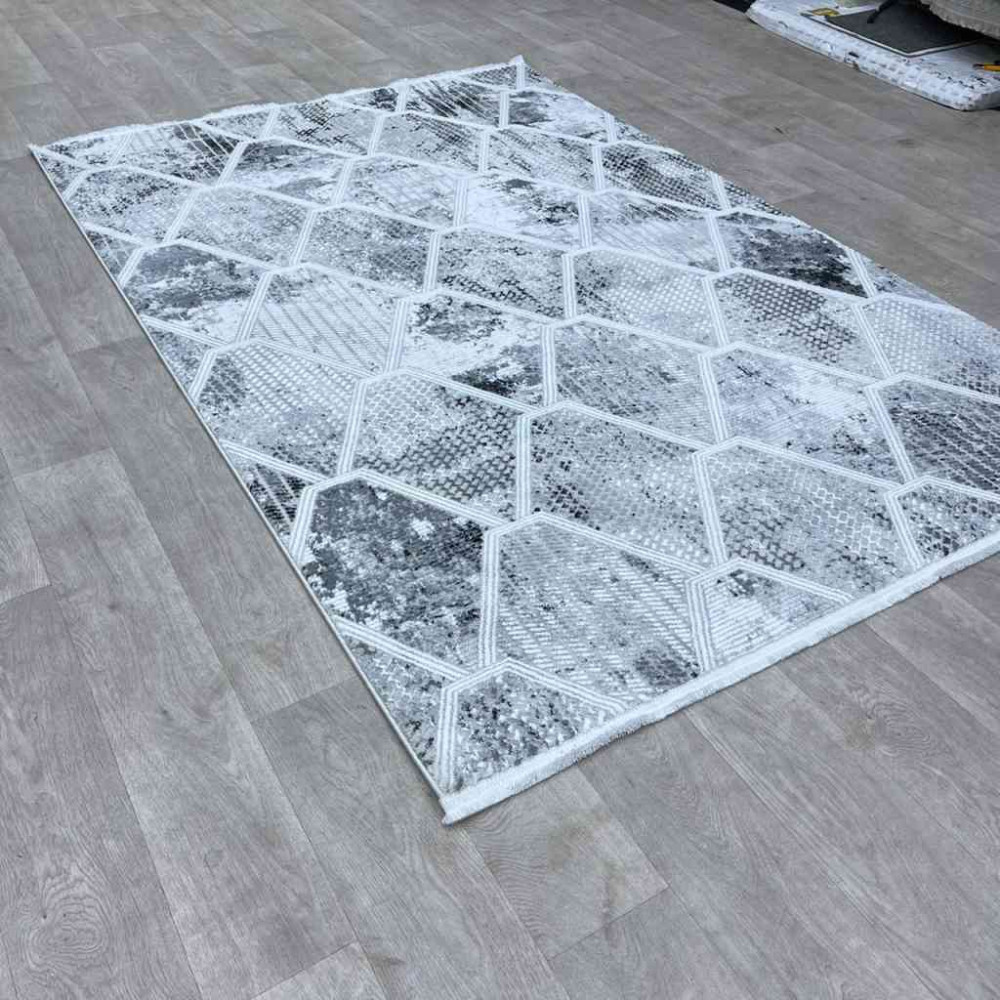 سجاد تركي موطو 051940 رمادي درجة اولا  مقاس 120*170