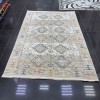 سجاد بوهيمي تركي فينتج B0024C لون بيج ابيض مقاس 150*230