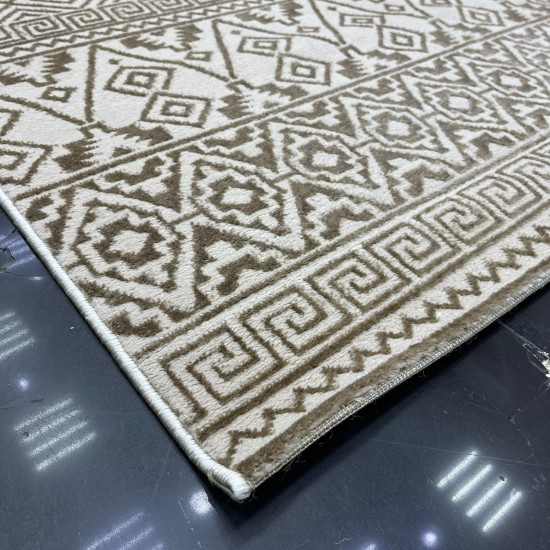 Turkish Viola Carpet A024A Beige Vison Size 80*150