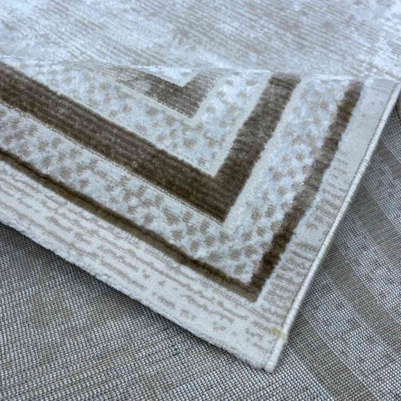 سجاد فيولا تركي A025A بيج فيزون مقاس 150*220