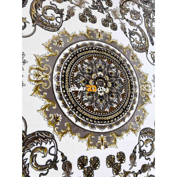 Turkish Tokyo rug Iranian pattern B061B beige color round size 200*200