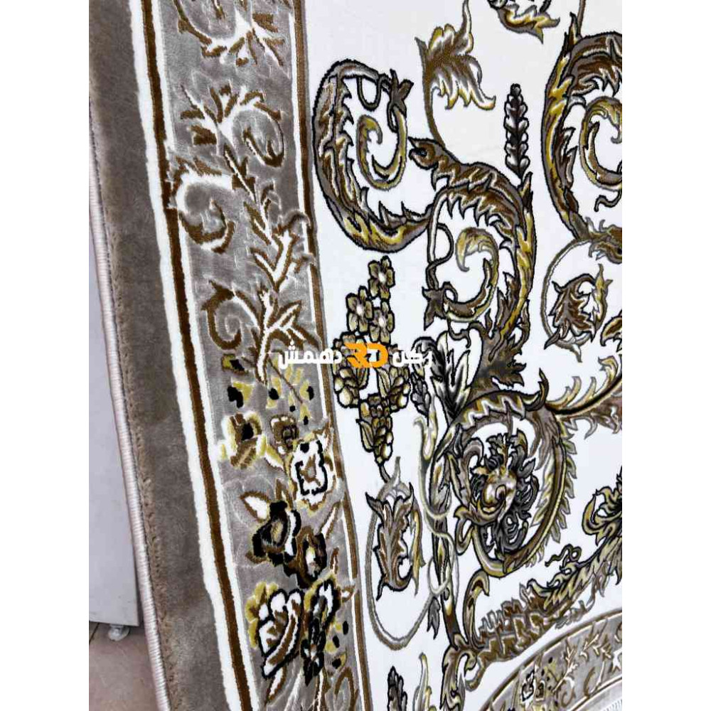 سجاد تركي طوكيو نقش ايراني B061B لون بيج دائري مقاس 300*300