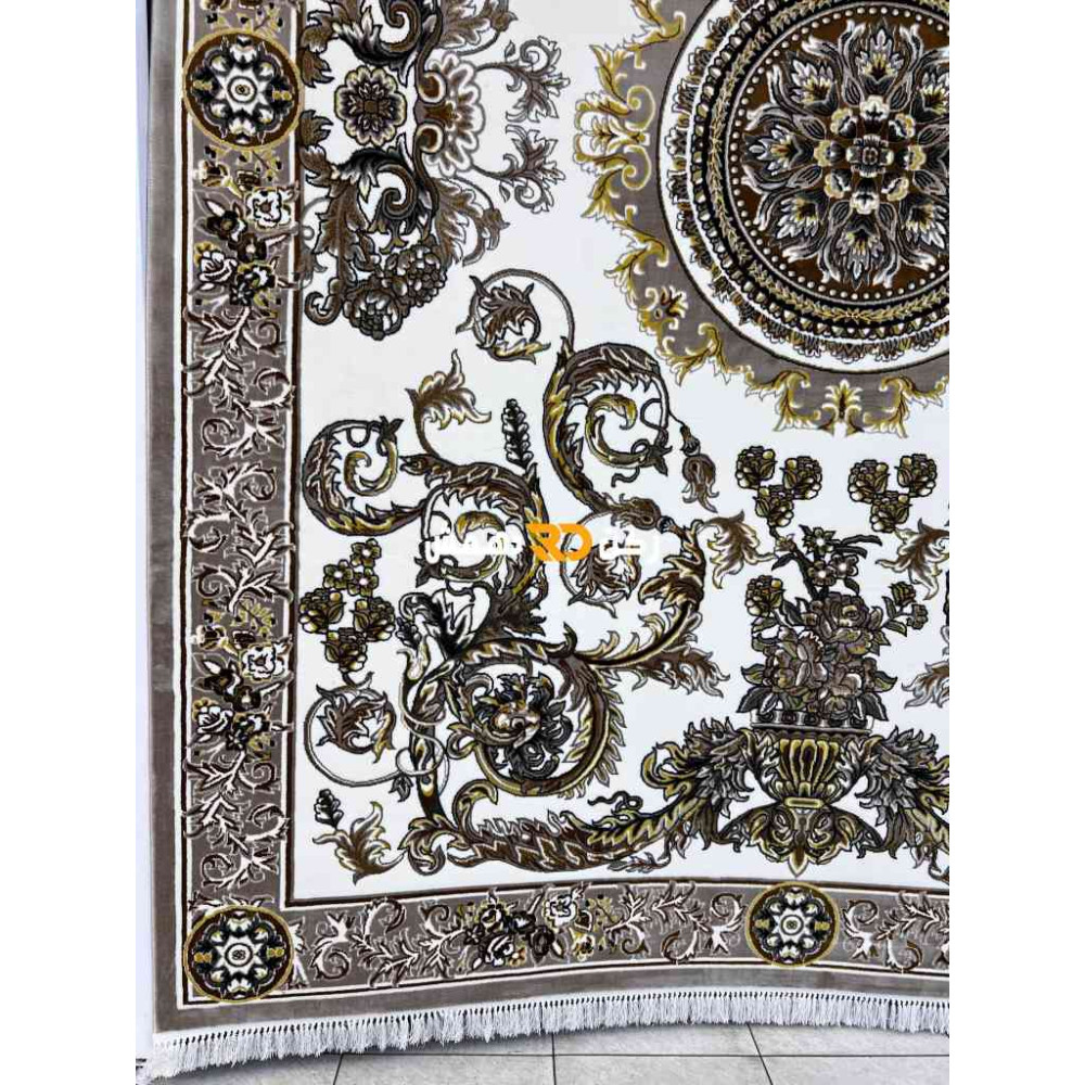 سجاد تركي طوكيو نقش ايراني B061B لون بيج دائري مقاس 300*300