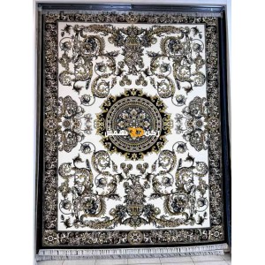 Turkish Tokyo rug Iranian pattern B061B black color size 400*600