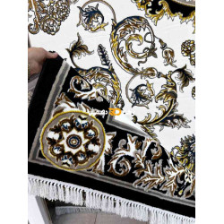 سجاد تركي طوكيو نقش ايراني B061B لون اسود مقاس 100*300