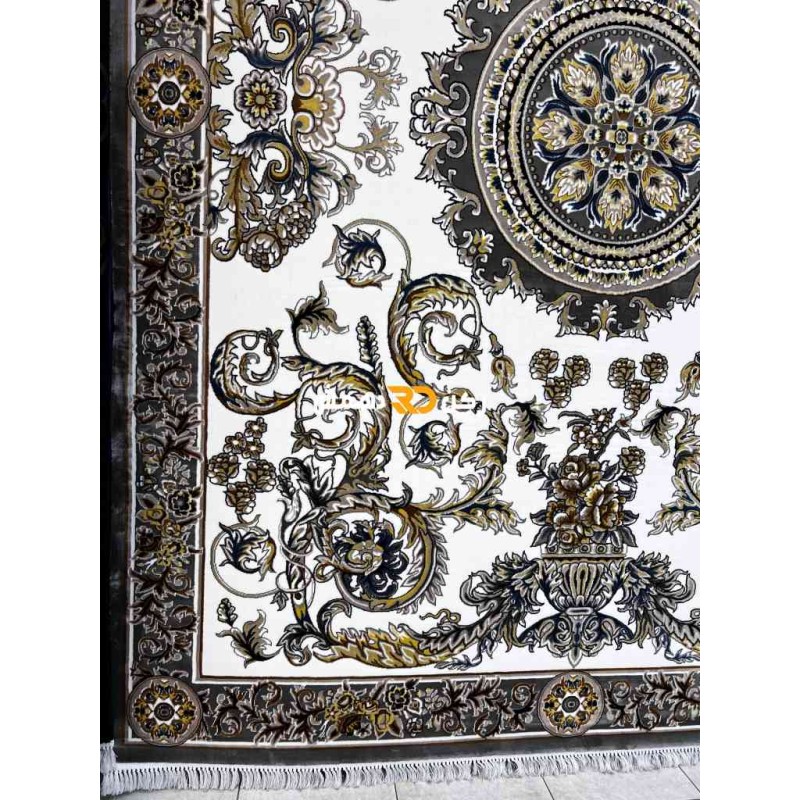 Turkish Tokyo rug Iranian pattern B061B gray color size 400*600