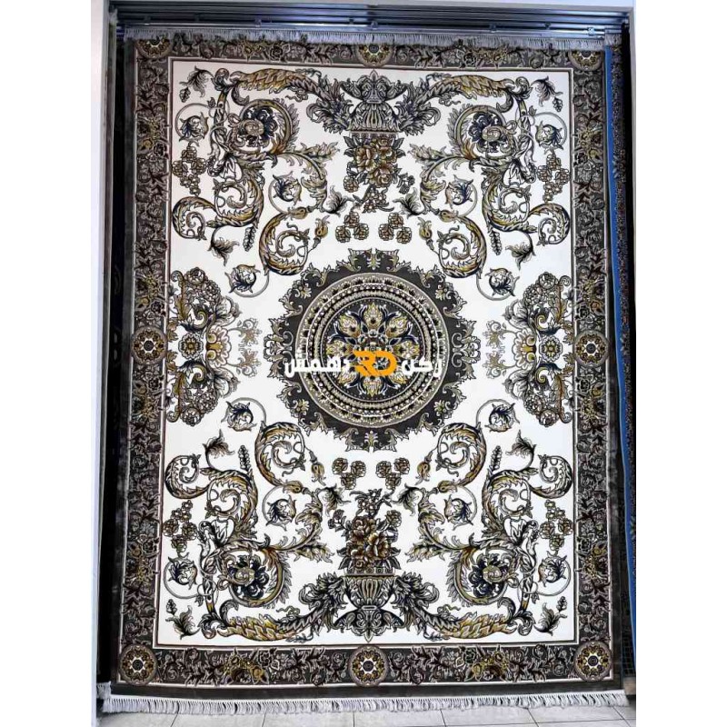 Turkish Tokyo rug Iranian pattern B061B gray color size 400*600