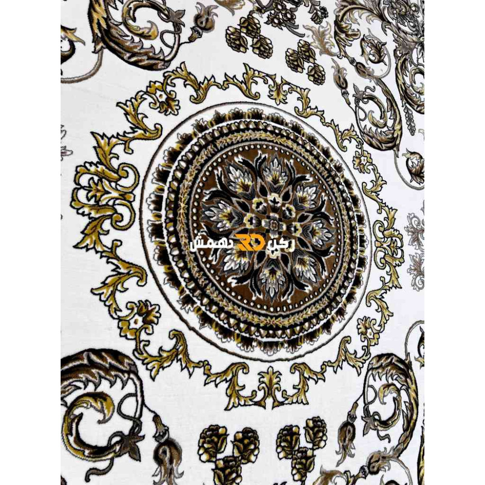 سجاد تركي طوكيو نقش ايراني B061B لون ابيض مقاس 300*500