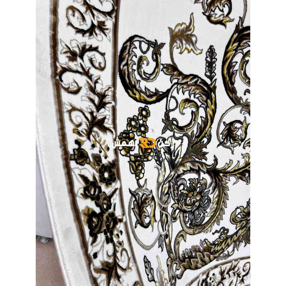 سجاد تركي طوكيو نقش ايراني B061B لون ابيض مقاس 300*500