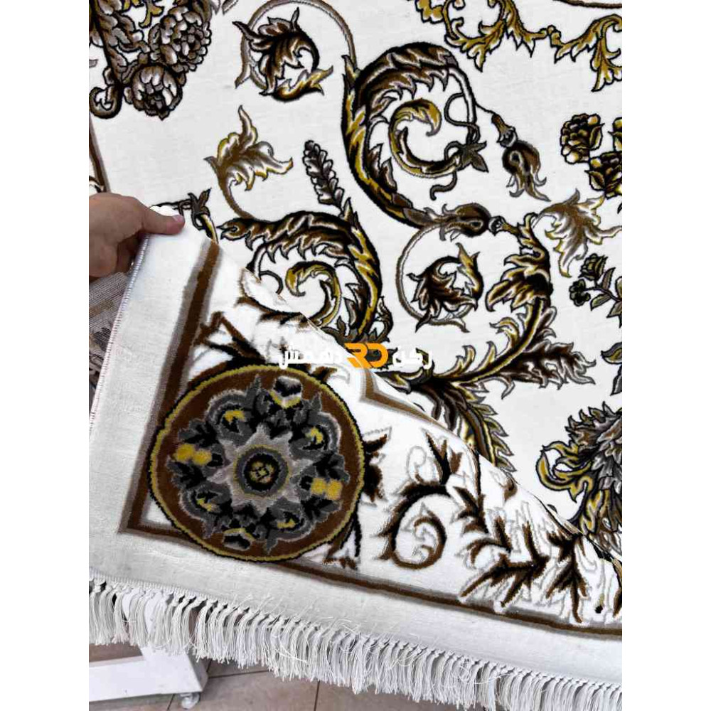 سجاد تركي طوكيو نقش ايراني B061B لون ابيض مقاس 300*500