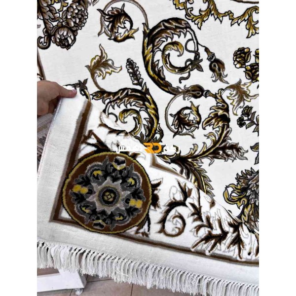 Turkish Tokyo rug Iranian pattern B061B white color size 300*500