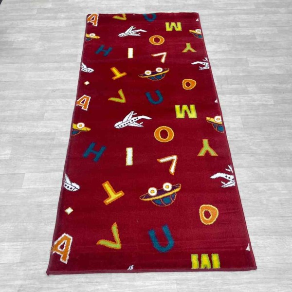 red Turkish childrens carpet size 100*200