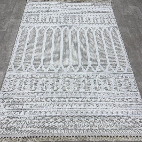 Turkish Jute Rugs with Kasso NA44A Cream Cream Color