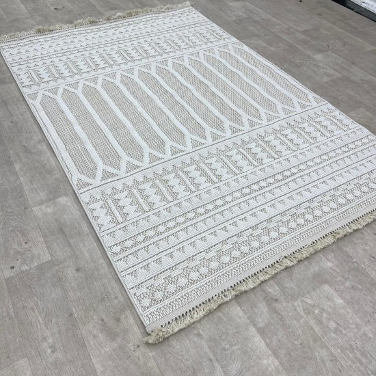 Turkish jute carpet with napkin NA44A beige color