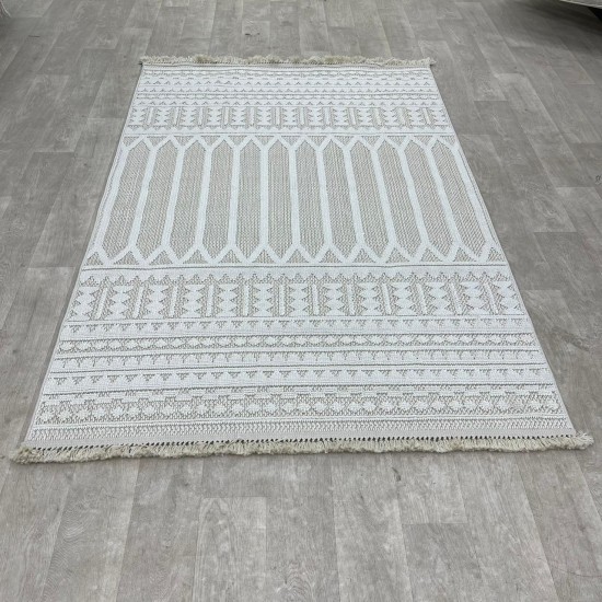 Turkish Jute Rugs with Kasso NA44A Cream Cream Color