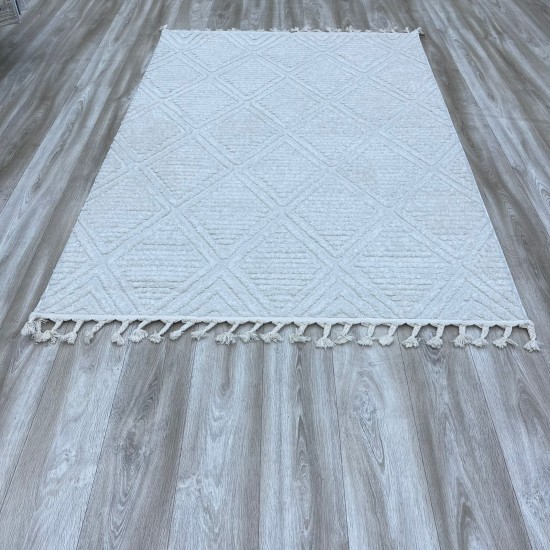 Eva Carpet A0742B Cream Cream Made in Bulgarian 50*80