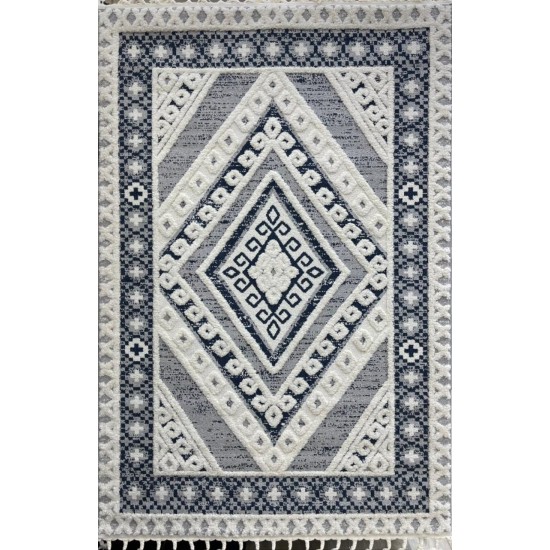 Eva Carpet B0288A Navy Gray Made in Bulgaria 80*150