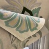 سجاد الهبة تصميم كوري لوتس تركي HU13A كريم اخضر مقاس 250*350