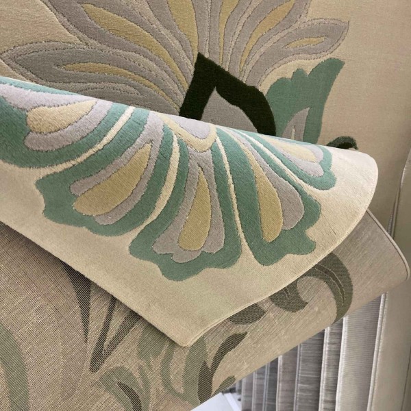 سجاد الهبة تصميم كوري لوتس تركي HU13A كريم اخضر مقاس 250*350