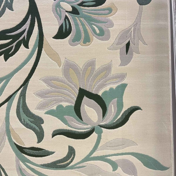 سجاد الهبة تصميم كوري لوتس تركي HU13A كريم اخضر مقاس 250*350