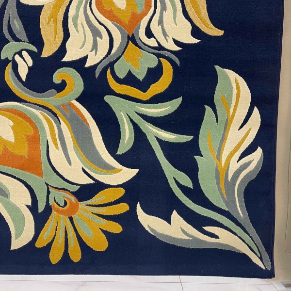 Lotus Turkish Rug HU13A navy cream Size 300*400