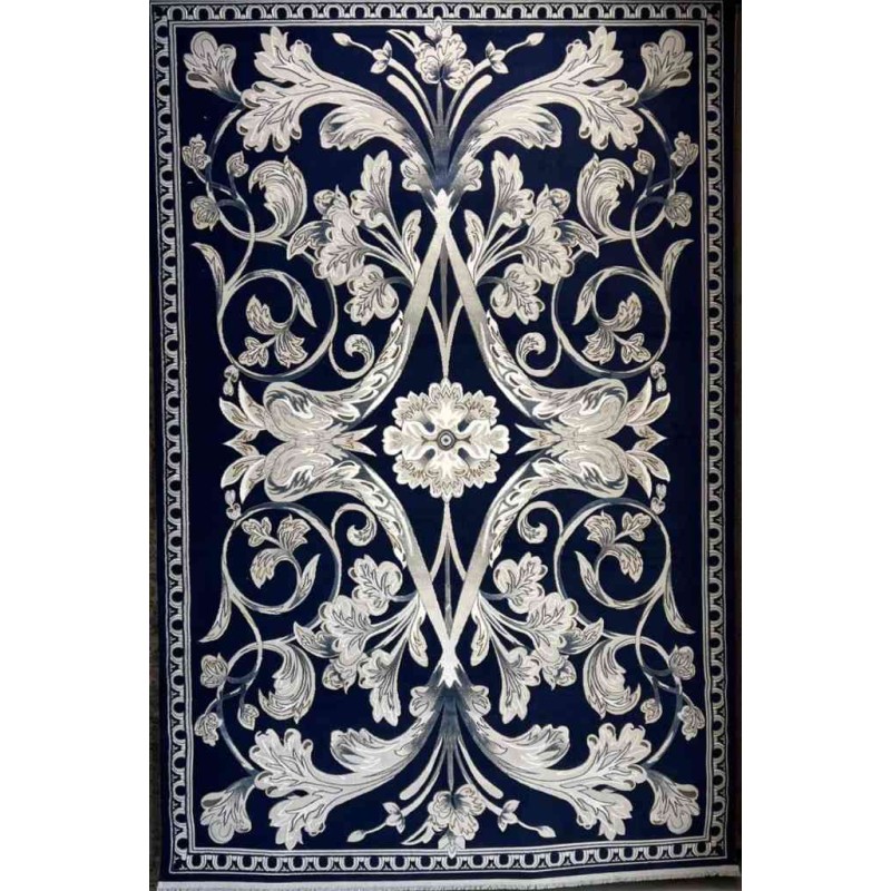 Royal Turkish Monaco carpet French pattern navy blue size 80*150