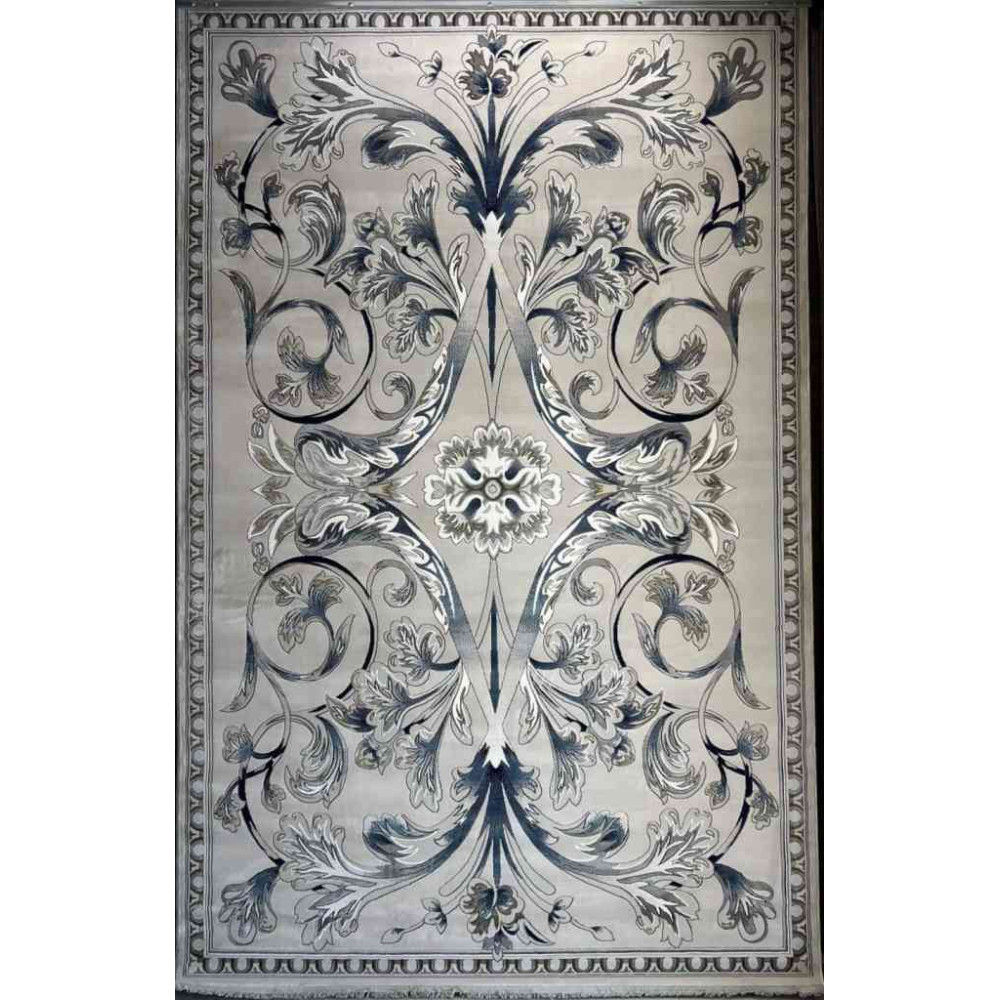 سجاد تركي ملكي موناكو نقشه فرنسي رصاصي فاتح مقاس 150*150