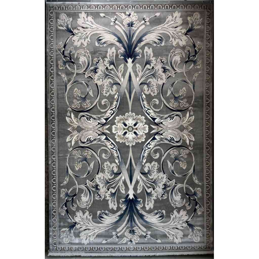 سجاد تركي ملكي موناكو نقشه فرنسي رصاصي غامق مقاس 80*150