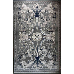 سجاد تركي ملكي موناكو نقشه فرنسي رصاصي غامق مقاس 100*300