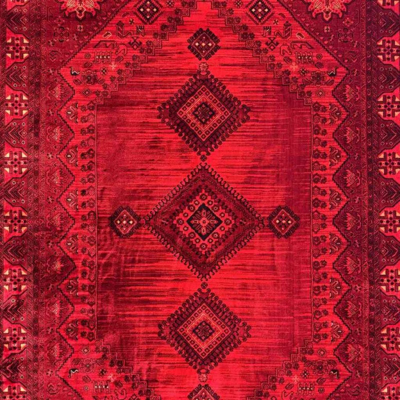 سجاد بخارى تركي 10 احمر مقاس 100*300