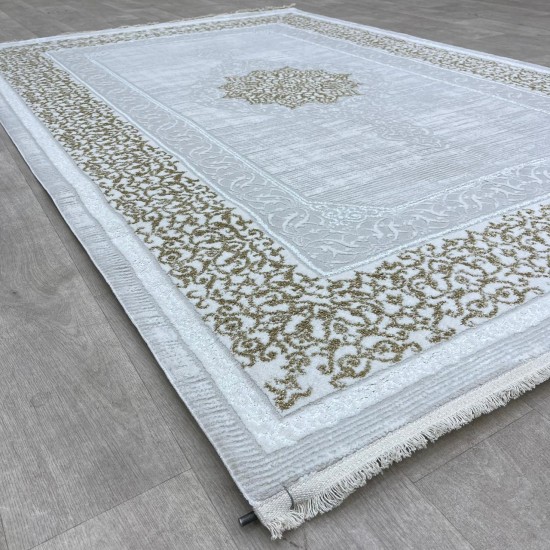 Turkish carpet Turkish Beton 26569A cream beige size 80*150