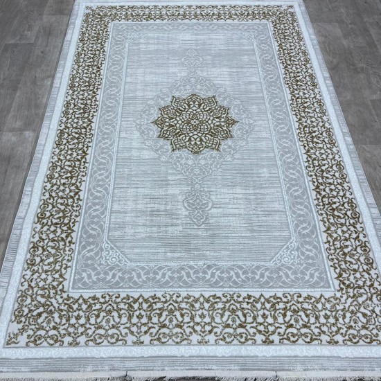 Turkish carpet Turkish Beton 26569A cream beige size 80*150