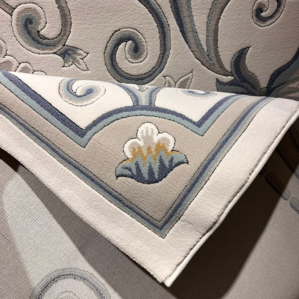 سجاد تركي ارجوان G0783B ابيض سماوي مقاس 200*300