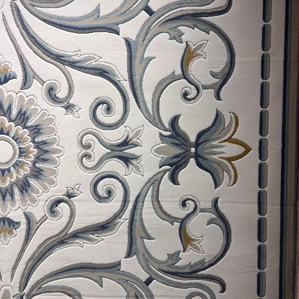 سجاد تركي ارجوان G0783B ابيض سماوي مقاس 80*150