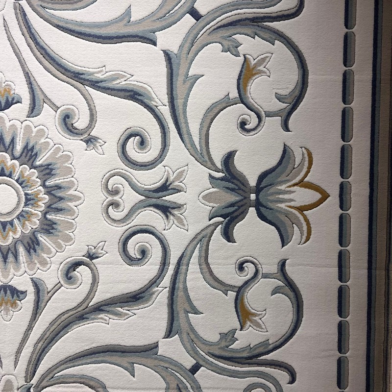 سجاد تركي ارجوان G0783B ابيض سماوي مقاس 200*300