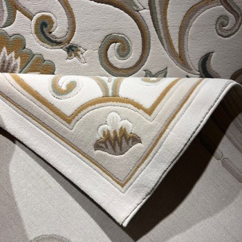 سجاد تركي ارجوان G0783B ابيض ذهبي مقاس 80*150
