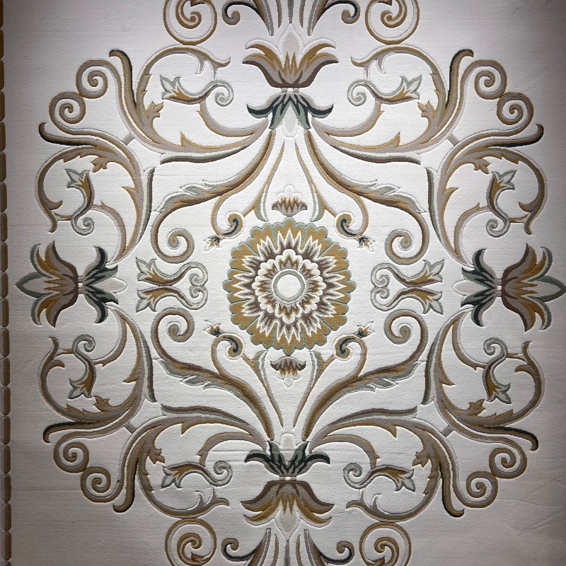 سجاد تركي ارجوان G0783B ابيض ذهبي مقاس 80*150