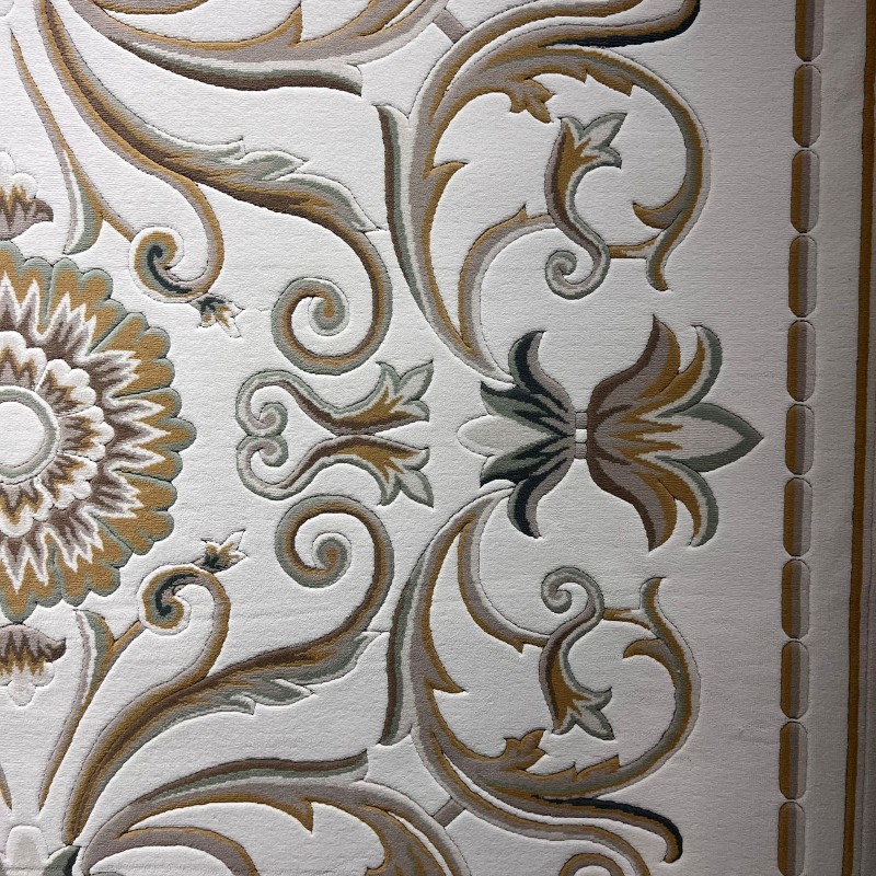 سجاد تركي ارجوان G0783B ابيض ذهبي مقاس 80*150