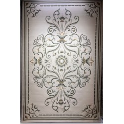 سجاد تركي ارجوان G0783B ابيض اخضر مقاس 80*150