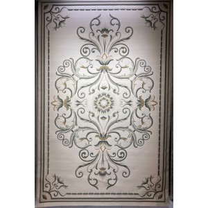 سجاد تركي ارجوان G0783B ابيض اخضر مقاس 80*150