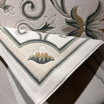 سجاد تركي ارجوان G0783B ابيض اخضر مقاس 80*150