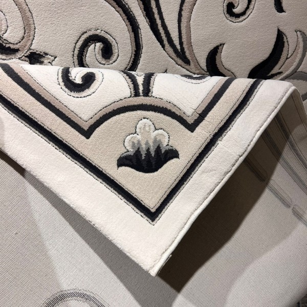 سجاد تركي ارجوان G0783B ابيض انثراسيت مقاس 200*300