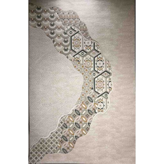 سجاد ارت بلس محفر تركي AA114B بيج ميكس مقاس 300*400