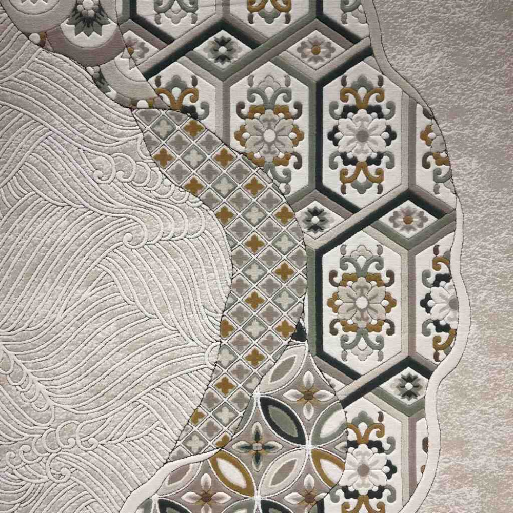 سجاد ارت بلس محفر تركي AA114B بيج ميكس مقاس 150*220